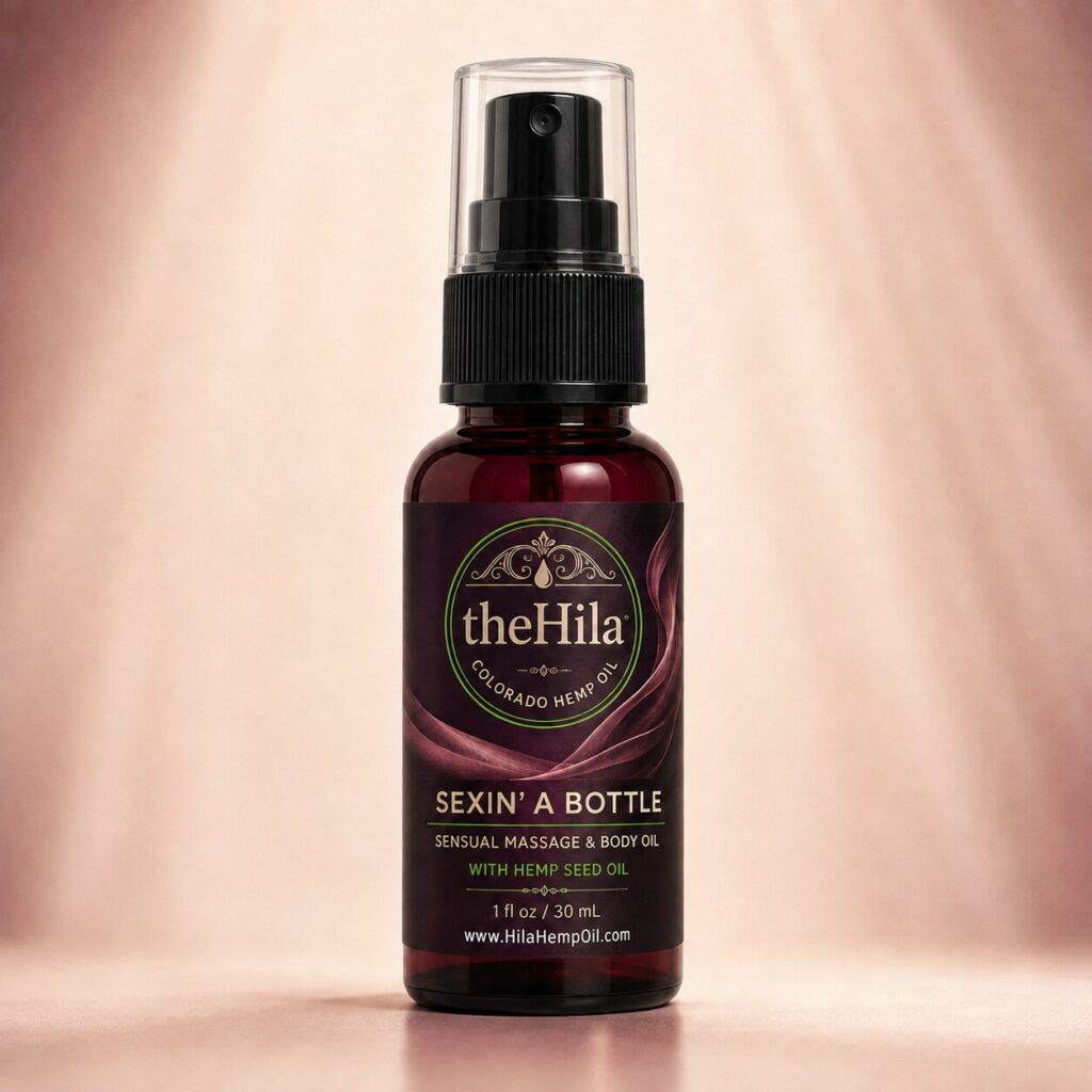 SEXIN' a Bottle Sensual Massage & Body Oil with Hemp Seed Oil – 1 fl oz