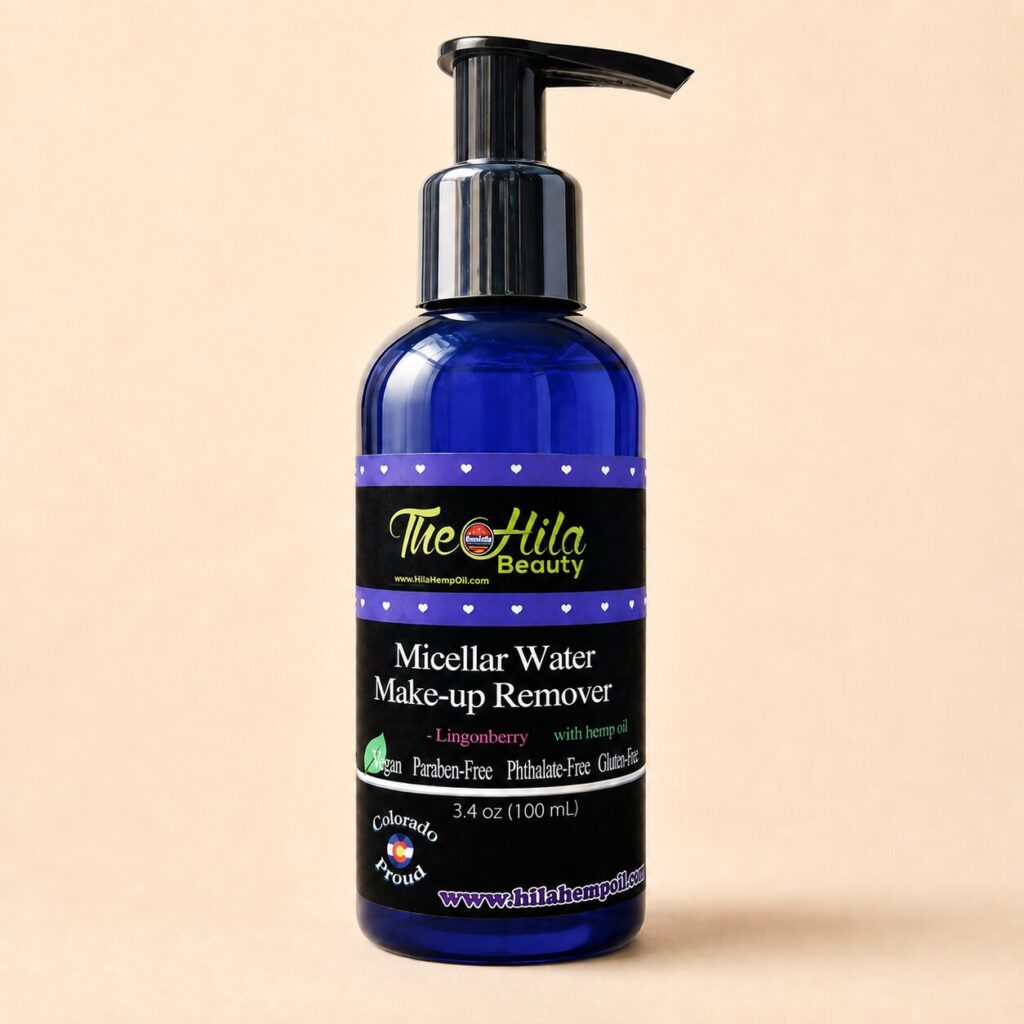Micellar Water Make-up Remover with Hemp Oil – 3.4 oz